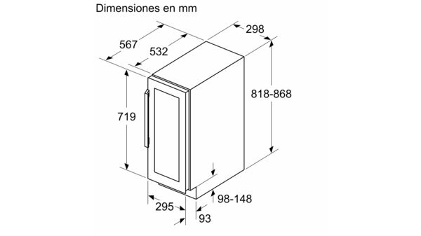 Serie 6 Vinoteca integrable 81.8 x 29.8 cm KUW20VHF0 KUW20VHF0-6
