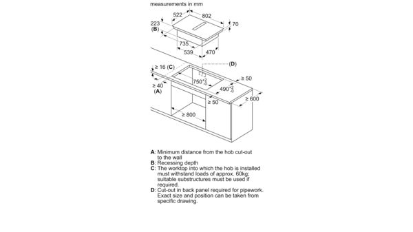 Series 6 Induction hob with integrated ventilation system 80 cm surface mount without frame PVQ811F15E PVQ811F15E-5