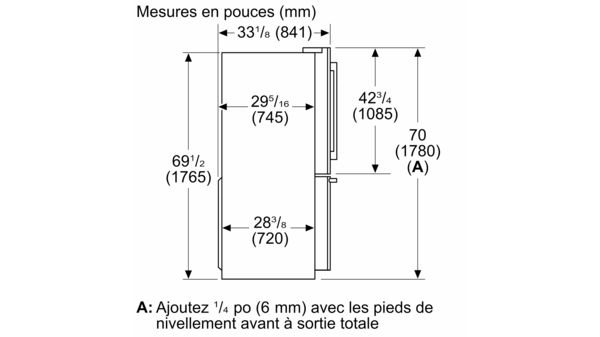 Série 500 Réfrigérateur à portes françaises congélateur en bas 36'' Acier brossé anti-traces B36FD50SNS B36FD50SNS-16