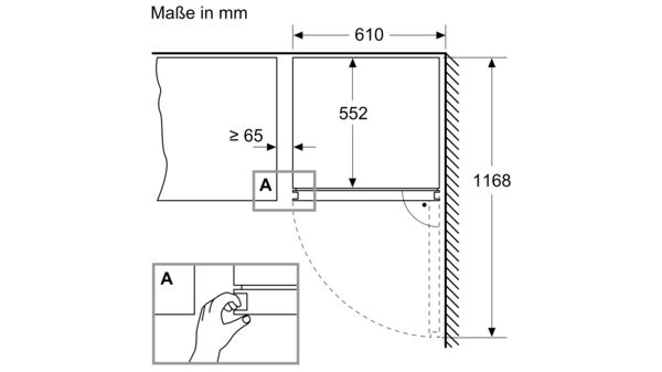 Serie 6 Weinkühlschrank mit Glastür 186 x 60 cm KWK36ABGA KWK36ABGA-6