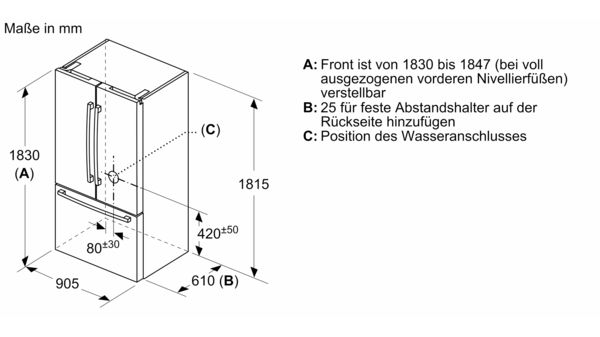 Serie 8 Kühl-Gefrier-Kombination, mehrtürig 183 x 90.5 cm Gebürsteter Stahl AntiFingerprint KFF96PIEP KFF96PIEP-10