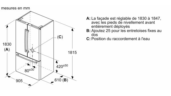 Série 8 Combiné réfrigérateur-congélateur pose libre French Door 183 x 90.5 cm Acier brossé AntiFingerprint KFF96PIEP KFF96PIEP-12