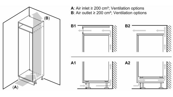 Série 8 Réfrigérateur-congélateur intégrable avec compartiment congélation en bas 177.2 x 55.8 cm charnières pantographes KIF86PFE0 KIF86PFE0-12