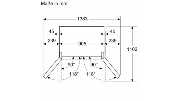 Serie 6 Kühl-Gefrier-Kombination, mehrtürig 183 x 90.5 cm Gebürsteter Stahl AntiFingerprint KFD96APEA KFD96APEA-14