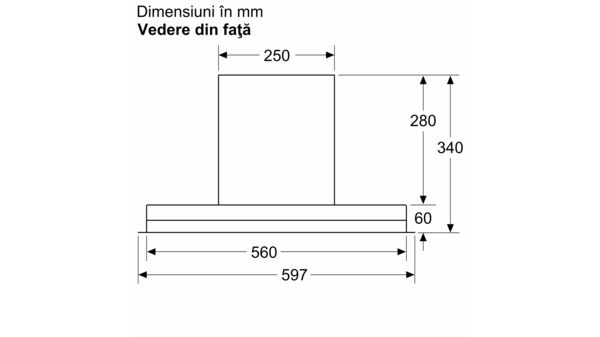 Seria 6 Hotă complet integrabilă 60 cm clear glass black printed DBB67AM60 DBB67AM60-10