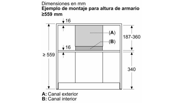 Accesorio para campana 187-360 mm DWZ1IB6N1 DWZ1IB6N1-2