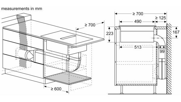 Series 6 Induction hob with integrated ventilation system 80 cm surface mount without frame PVQ811F15E PVQ811F15E-12
