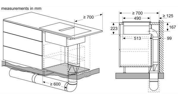 Series 6 Induction hob with integrated ventilation system 80 cm surface mount without frame PVQ811F15E PVQ811F15E-21