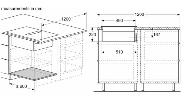 Series 6 Induction hob with integrated ventilation system 80 cm surface mount without frame PVQ811F15E PVQ811F15E-14