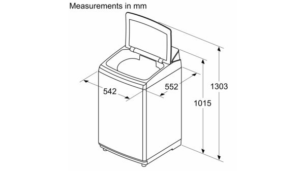 Series 2 washing machine, top loader 680 rpm WOE802S7IN WOE802S7IN-6