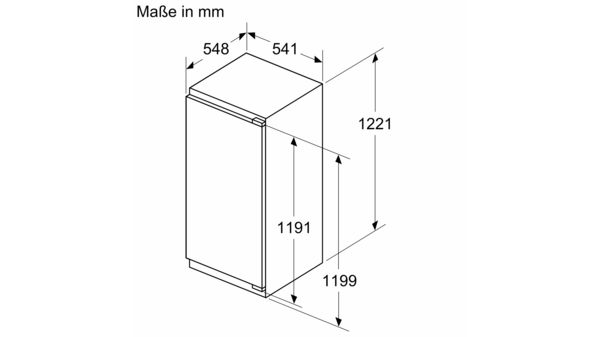 Serie 4 Einbau-Kühlschrank mit Gefrierfach 122.5 x 56 cm Flachscharnier KIL42SFE0 KIL42SFE0-9