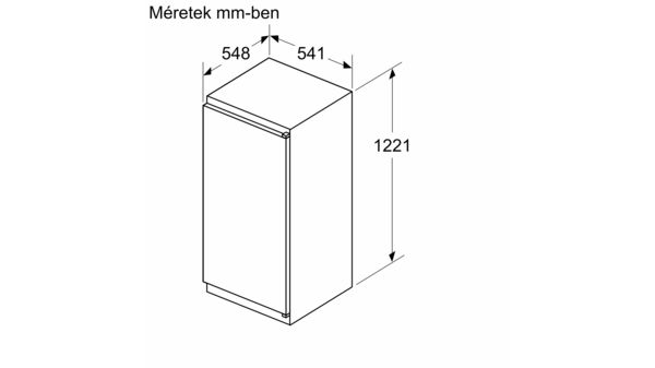 Serie 2 Beépíthető hűtőkészülék fagyasztórekesszel 122.5 x 56 cm Csúszózsanér KIL42NSE0 KIL42NSE0-8