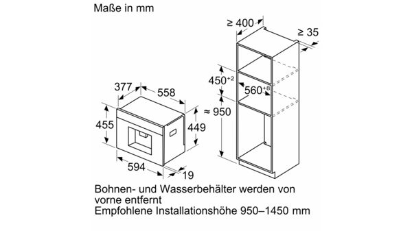 Serie 8 Einbau-Kaffeevollautomat Schwarz, Wassertank CTL9181B0 CTL9181B0-3