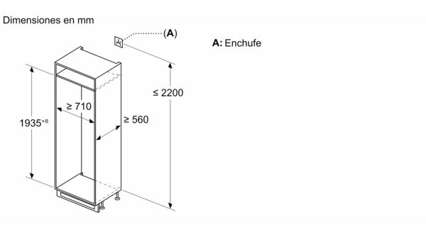 Serie 4 Frigorífico combinado integrable 193.5 x 70.8 cm Puerta fija KBN96VFE0 KBN96VFE0-8