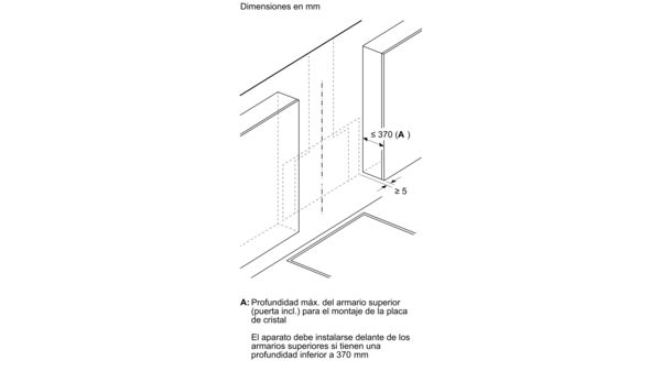 Serie 6 Campana decorativa de pared 80 cm Cristal negro DWK81AN60 DWK81AN60-12