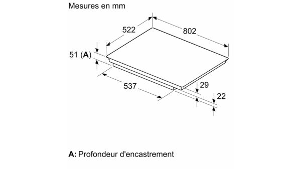 Série 6 Table à induction 80 cm Noir, sans cadre PXY83KHC1E PXY83KHC1E-7