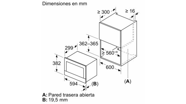 Serie 8 Microondas integrable Negro BFL7221B1 BFL7221B1-7