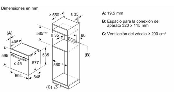 Serie 8 Horno con microondas 60 x 60 cm Negro HMG7764B1 HMG7764B1-7