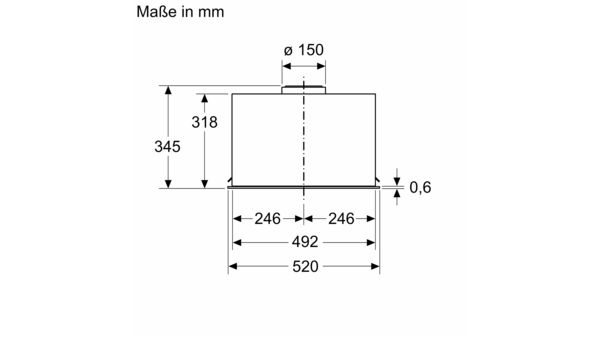 Serie 6 Lüfterbaustein 52 cm Edelstahl DLN56AC50 DLN56AC50-8