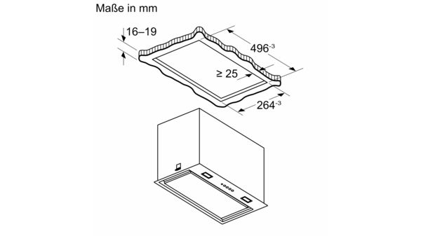 Serie 6 Lüfterbaustein 52 cm Edelstahl DLN56AC50 DLN56AC50-10