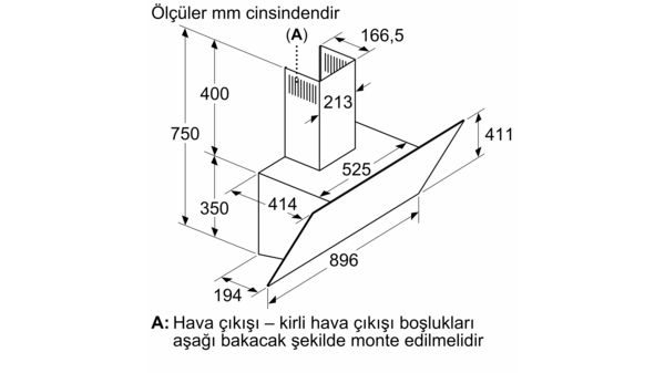 Serie 6 Duvar Tipi Davlumbaz 90 cm Beyaz Cam Yüzey DWK97PJ20T DWK97PJ20T-6