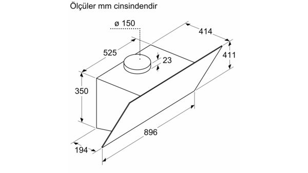 Serie 6 Duvar Tipi Davlumbaz 90 cm Beyaz Cam Yüzey DWK97PJ20T DWK97PJ20T-7