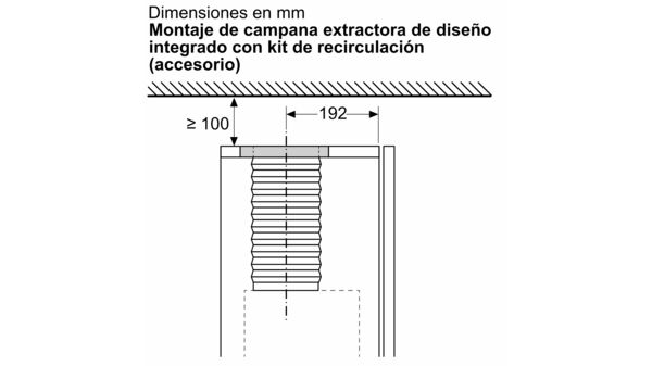 Serie 6 Campana decorativa pared integrada 90 cm Cristal negro, Negro mate DBB97DP60 DBB97DP60-32