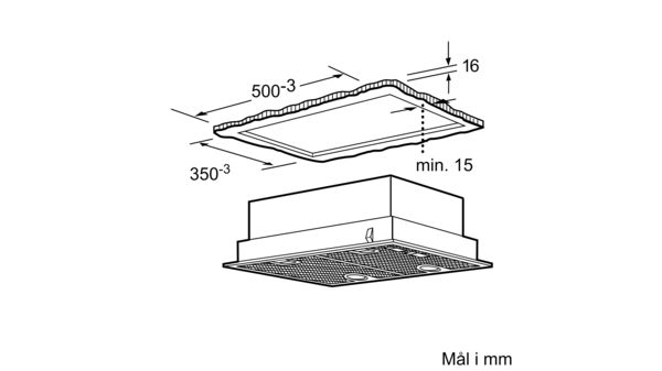 iQ300 Indbygningsemhætte 53 cm Sølvmetallic LB55565 LB55565-6