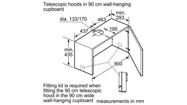 Series 8 Telescopic cooker hood 90 cm Silver metallic DHI965VGB DHI965VGB-5