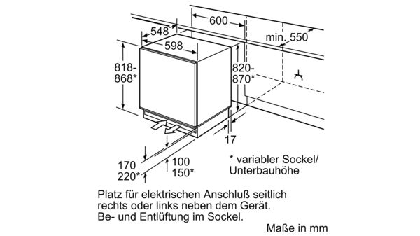 Serie | 6 Unterbau-Gefrierschrank 82 x 59.8 cm GUD15A55 GUD15A55-6