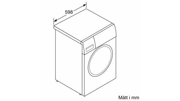 HomeProfessional Tvättmaskin, frontmatad 9 kg 1600 rpm WAY32899SN WAY32899SN-9