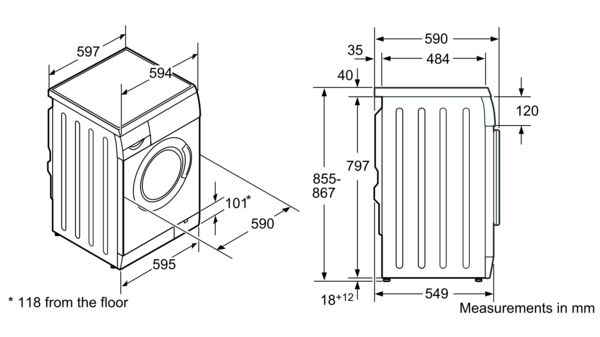 Series 2 washing machine, front loader 6.5 kg 1000 rpm WAE20260IN WAE20260IN-2