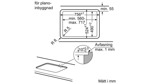 iQ500 Gashäll 75 cm Härdat glas, Svart EP7A6QB20 EP7A6QB20-8