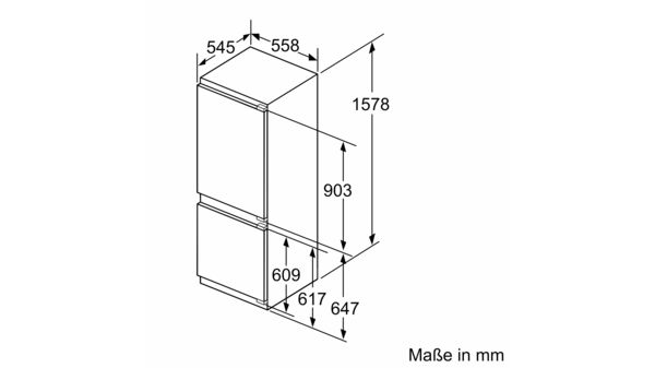 Serie | 6 Einbau-Kühl-Gefrier-Kombination mit Gefrierbereich unten 157.8 x 55.8 cm KIS77AF30 KIS77AF30-11