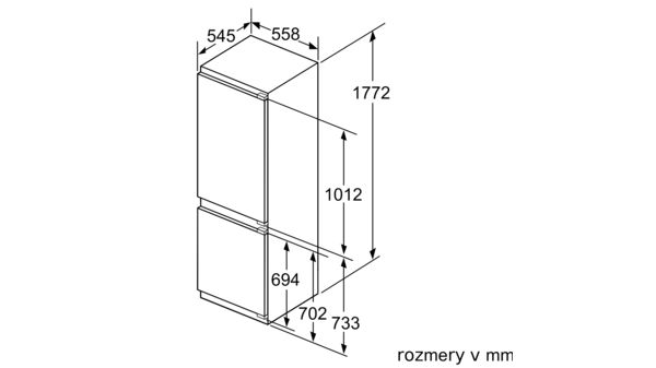 Serie | 6 Zabudovateľná chladnička s mrazničkou dole 177.2 x 55.8 cm KIS86AF30 KIS86AF30-7