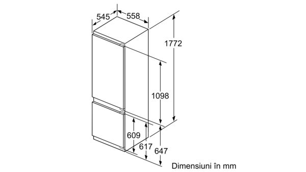 Seria 6 Combină frigorifică încorporabilă 177.2 x 55.8 cm flat hinge KIS87AFE0 KIS87AFE0-7