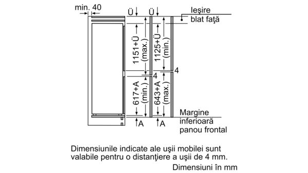 Seria 6 Combină frigorifică încorporabilă 177.2 x 55.8 cm Balama plată KIS87AFE0 KIS87AFE0-9