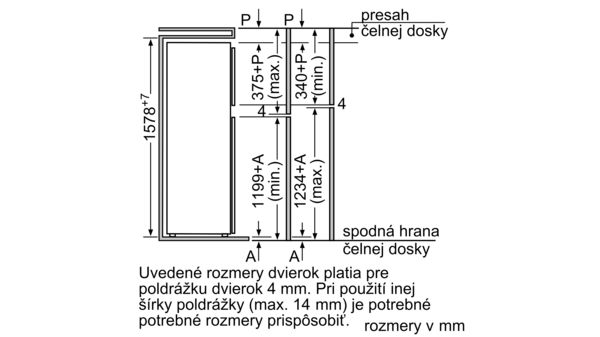 Serie | 4 Zabudovateľná chladnička s mrazničkou hore 157.8 x 54.1 cm KID28A21 KID28A21-7