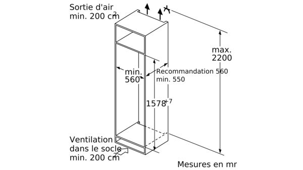 Serie | 6 réfrigérateur intégrable avec compartiment de surgélation 158 x 56 cm KIL72AF30 KIL72AF30-5