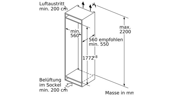 Serie | 6 Einbau-Kühlschrank mit Gefrierfach 177.5 x 56 cm KIL82AD40Y KIL82AD40Y-3