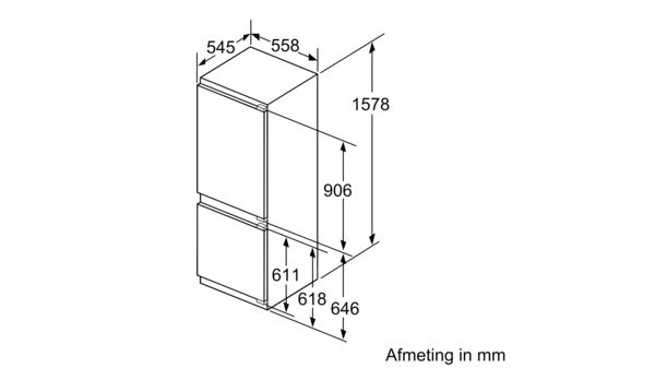 Serie | 6 Inbouw koel-vriescombinatie 157.8 x 55.8 cm KIS77AD40 KIS77AD40-5
