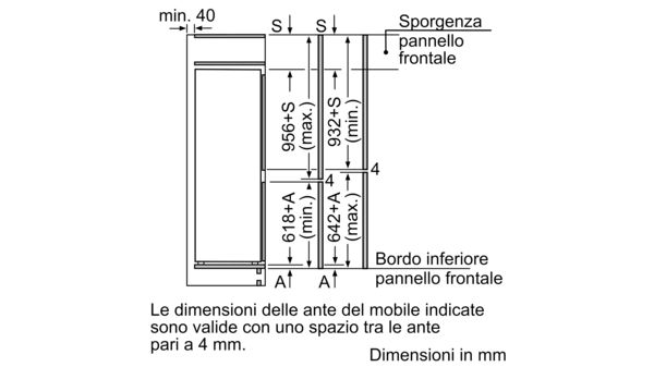 Serie | 6 Frigoriferi combinati con area di congelamento in basso integrabile 157.8 x 55.8 cm KIS77AD30H KIS77AD30H-9