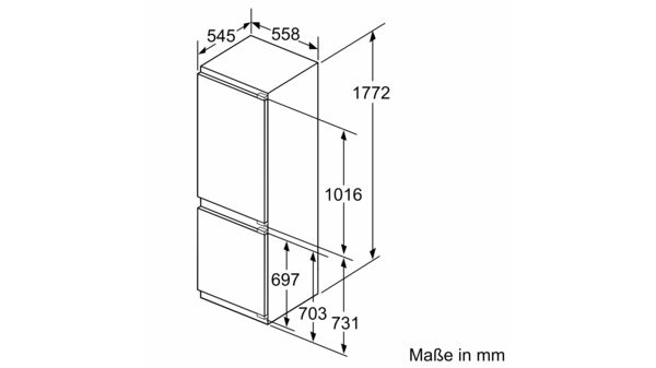 Serie 6 Einbau-Kühl-Gefrier-Kombination mit Gefrierbereich unten 177.2 x 55.8 cm Flachscharnier mit Softeinzug KIS86SDE0 KIS86SDE0-8