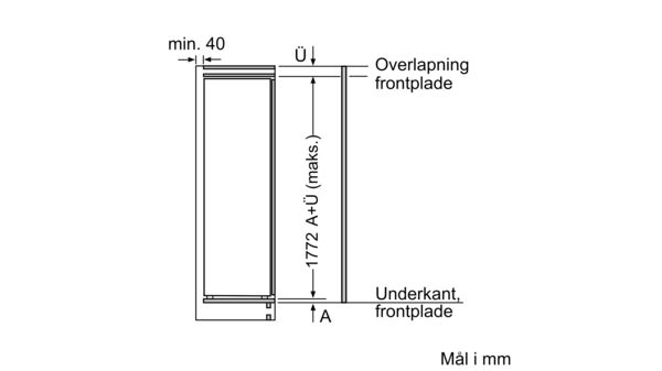 Serie 6 Integrerbart køleskab 177.5 x 56 cm fladhængsel med dæmpet lukning (soft close) KIR81ADE0 KIR81ADE0-9
