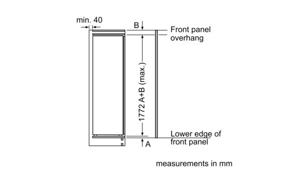 Series 8 built-in freezer 177.2 x 55.8 cm soft close flat hinge GIN81HD31I GIN81HD31I-9