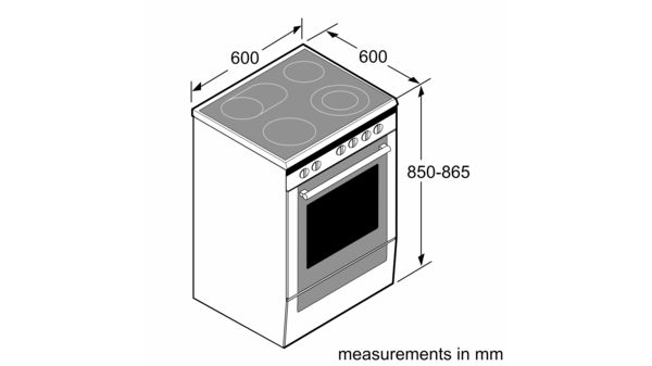 freestanding electric cooker 60cm