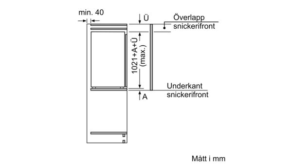Serie | 6 Integrerad kylskåp 102.5 x 56 cm KIR31AF30 KIR31AF30-6