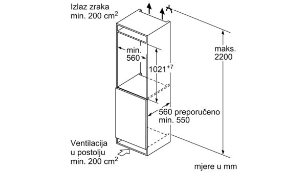Serie | 6 Ugradbeni hladnjak 102.5 x 56 cm KIR31AF30 KIR31AF30-6