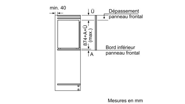 Serie | 6 réfrigérateur intégrable avec compartiment de surgélation 88 x 56 cm KIL22AD40 KIL22AD40-7