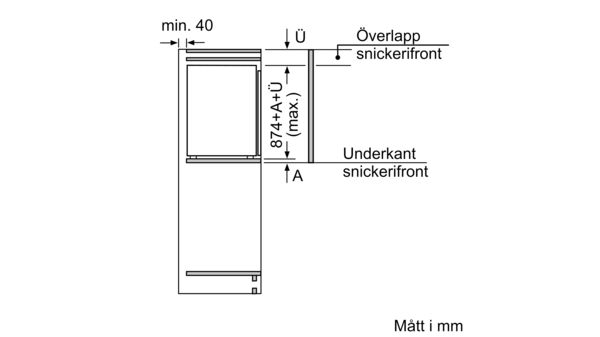 Serie | 6 Integrerad kylskåp 88 x 56 cm KIR21AF30 KIR21AF30-4